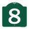 Signmission Designer Series Sign-Sign W/ Number 8, Green & White Aluminum Sign, 18" x 18", GW-1818-22900 A-DES-GW-1818-22900 - alternate 1